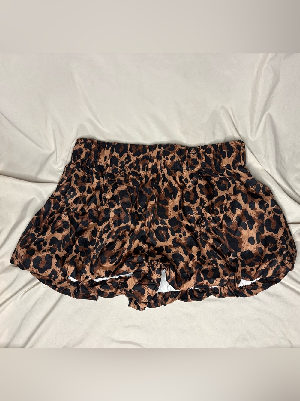 SHEIN Brown and Black Leopard Print Skort Shorts